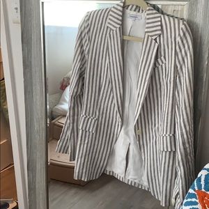 Striped Linen Blazer